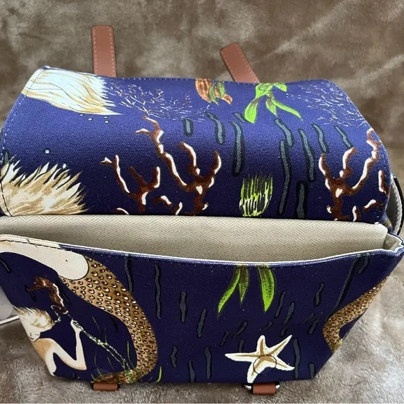 Loewe Paulas Ibiza Mermaid Blue and Brown Women's Crossbody Bag - Picture 9 of 13